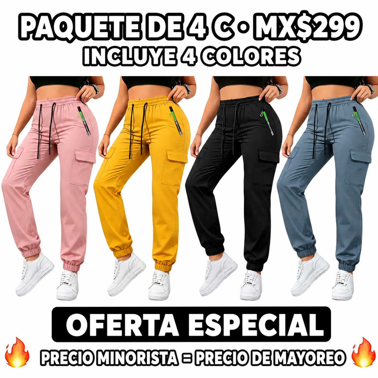 Pantalón cargo multibolsillos para mujer · vista 13