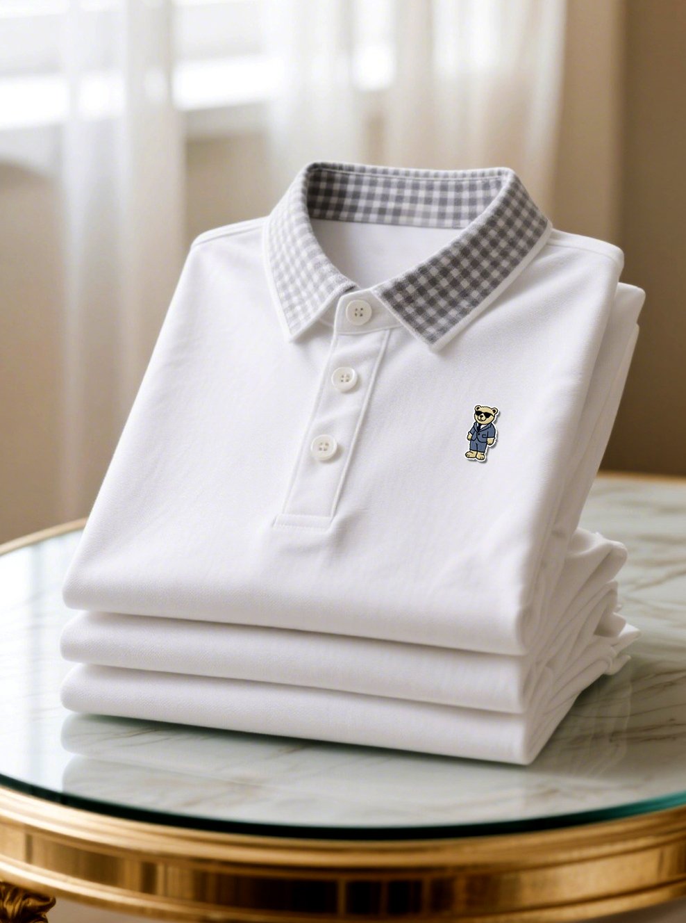 Camisa polo ejecutivo casual Button de manga corta para hombre