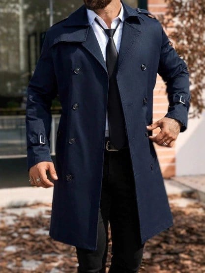 Light de lujo ejecutivo bolsillo Windbreaker para hombre