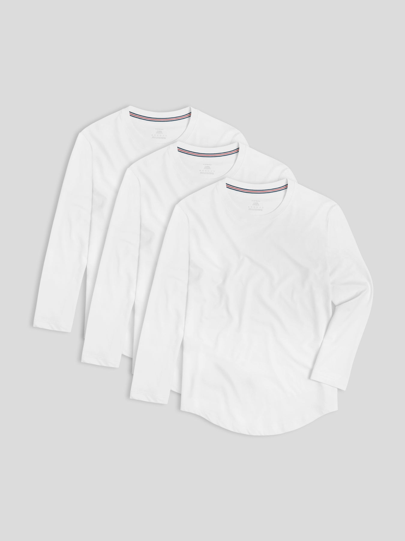 StaySmooth de manga larga Tee 3-Pack: de corte entallado