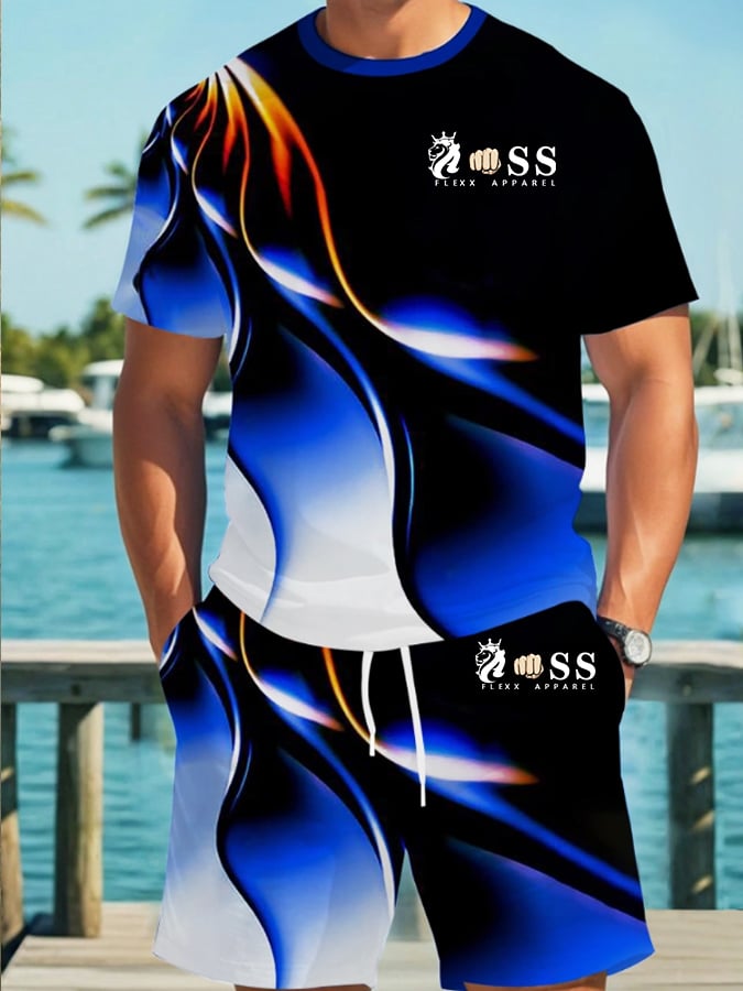 Ejecutivo casual degradado estampado Suit para hombre