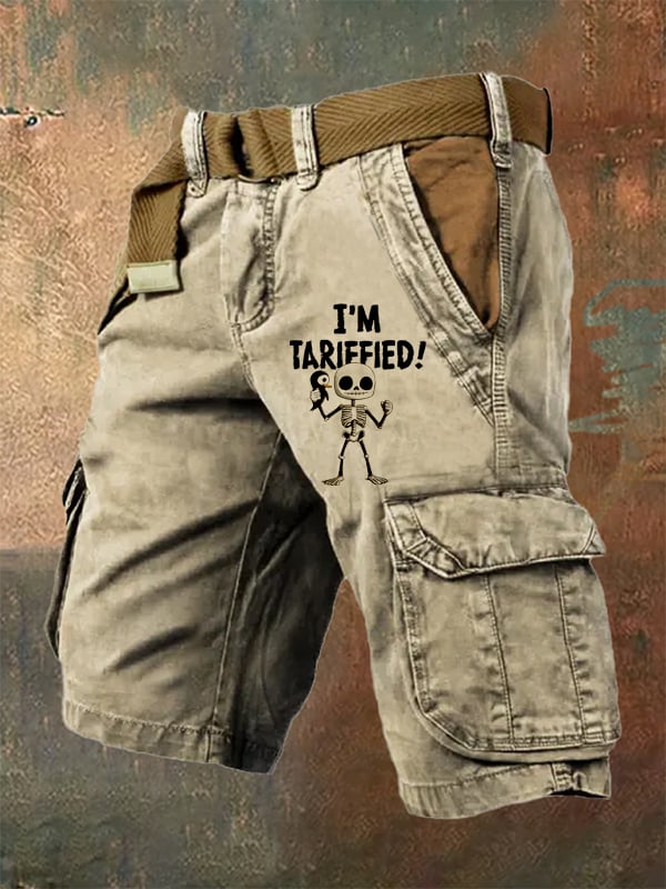 Shorts Tariff estampado vintage Cargo para hombre