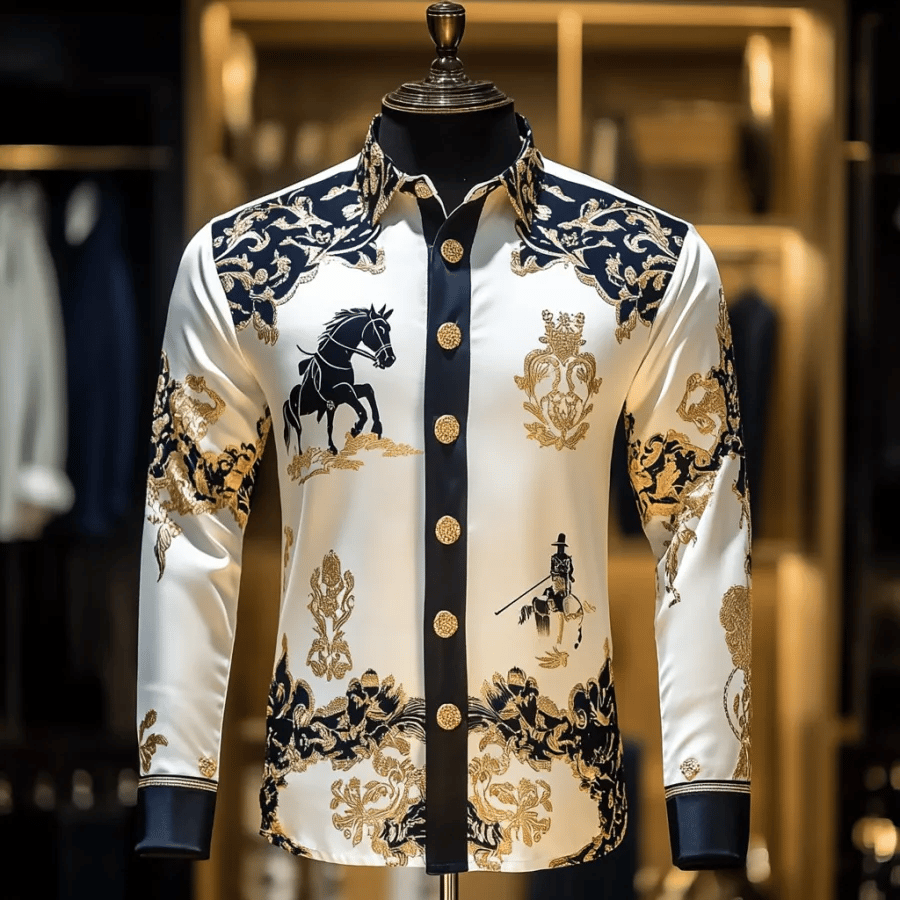 Camisa de lujo Gorgeous de manga larga para hombre