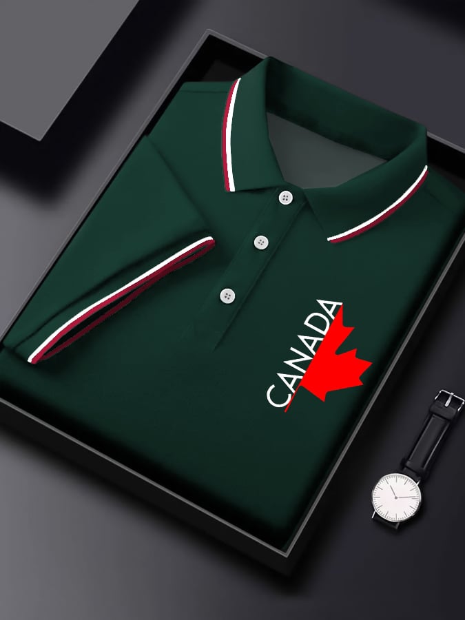 Casual Canadian Contrast Polo para hombre