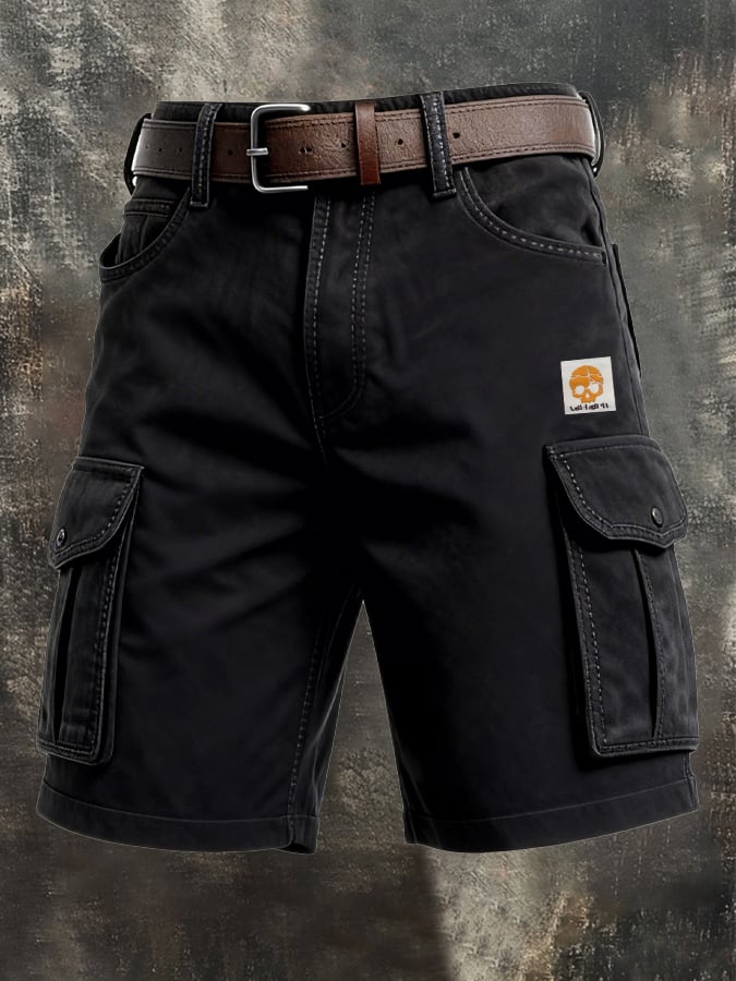 Shorts retro para exterior bolsillo Functional gamuza Cargo para hombre