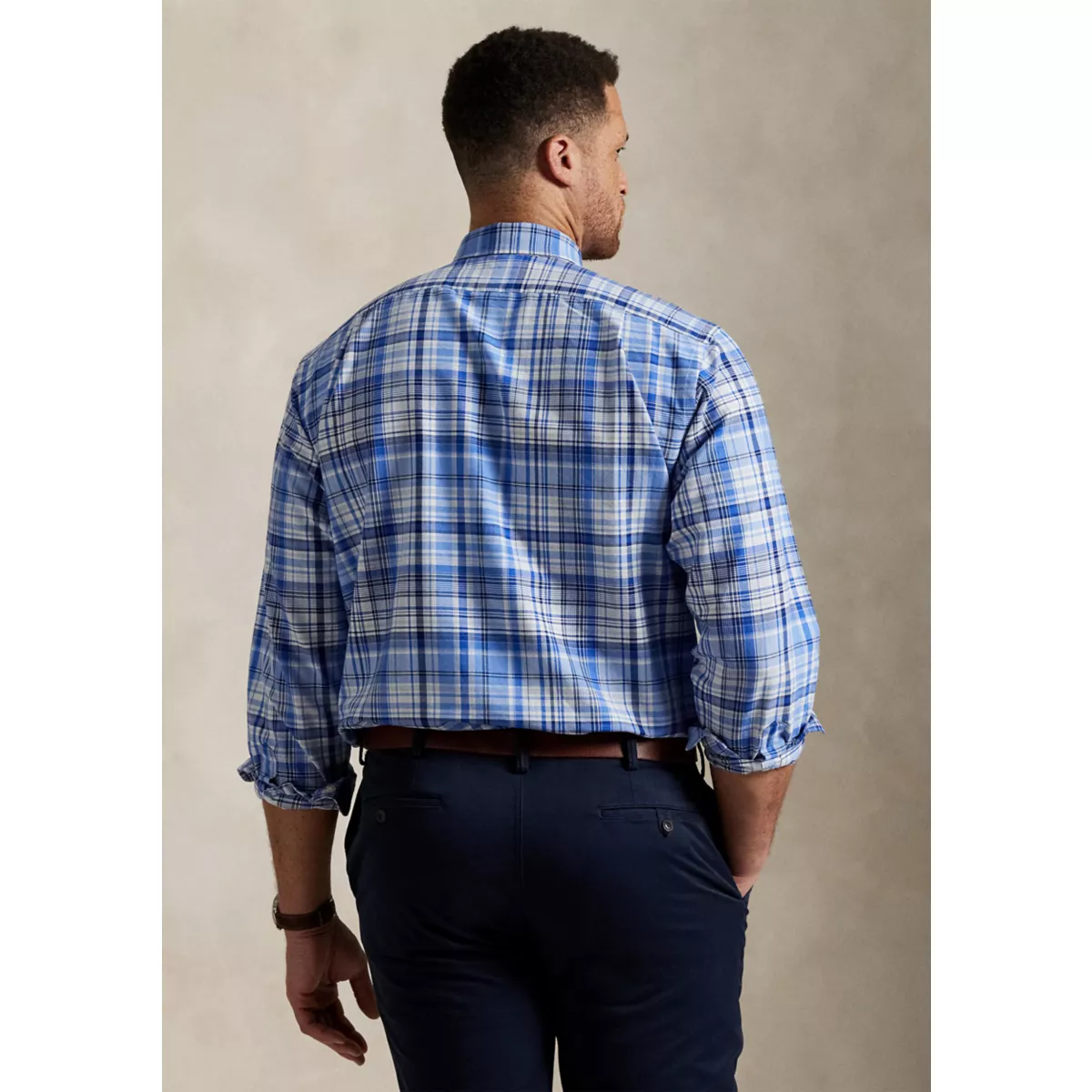 Big & Tall Plaid Oxford Shirt - 2