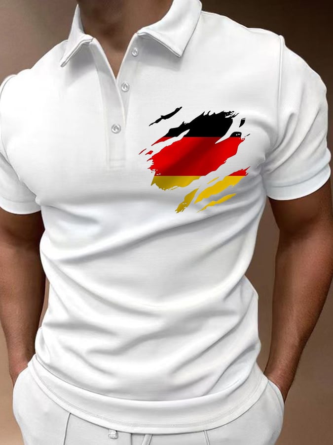 Camisa polo German Flag Design para hombre