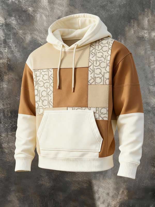 Sudadera retro Western Patchpara trabajo Brand estampado con gorrasucha