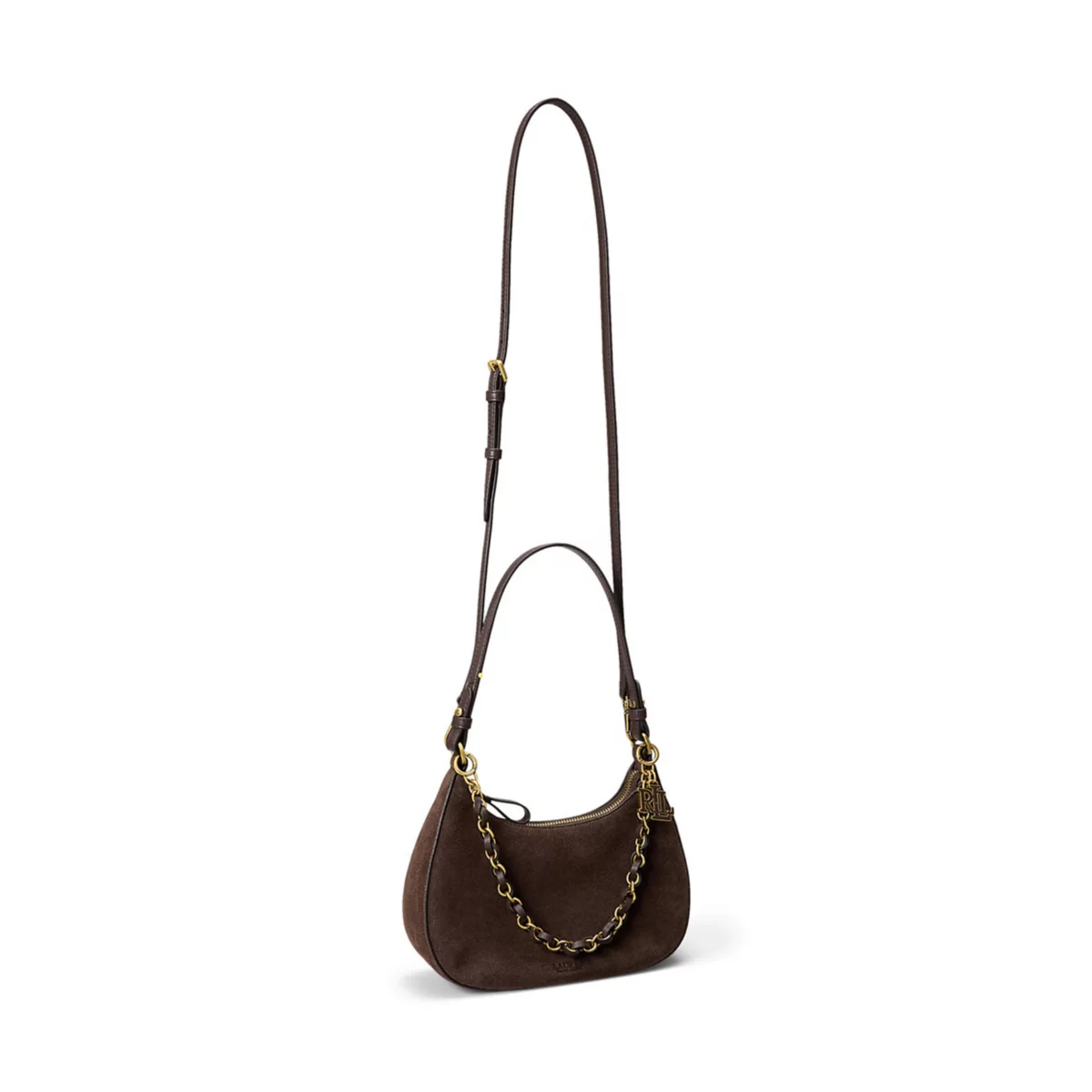 Suede Medium Marcy Zip Shoulder Bag - 6