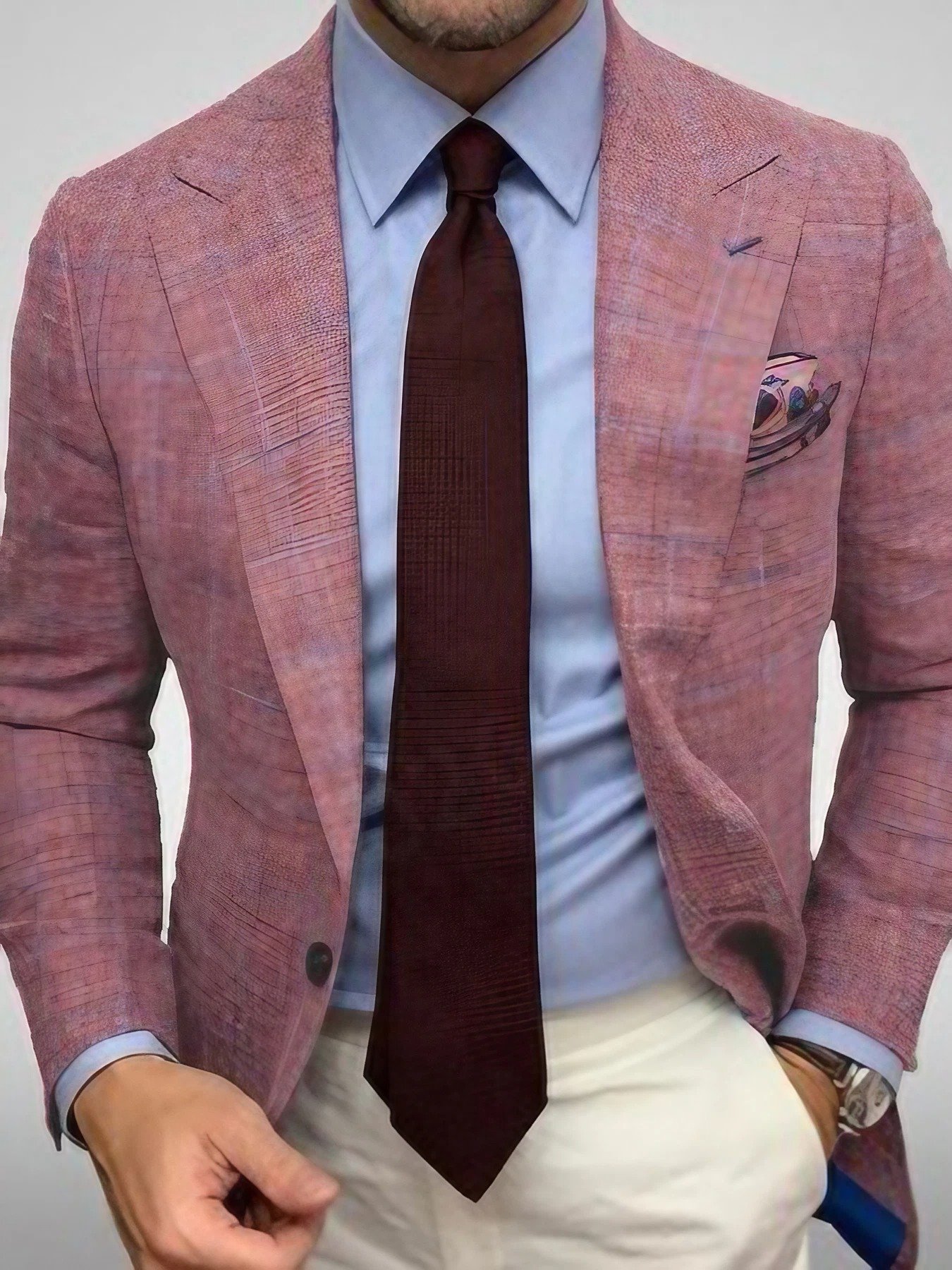 Chaqueta Checkered Gentleman ejecutivo Suit