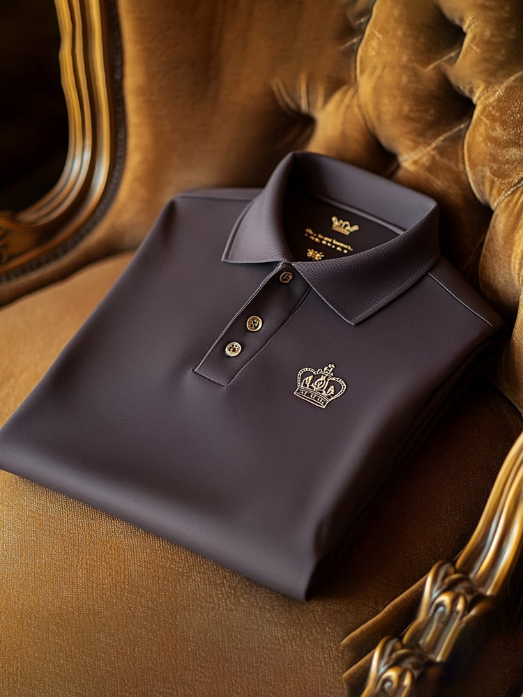 Camisa polo ejecutivo casual Button de manga corta para hombre