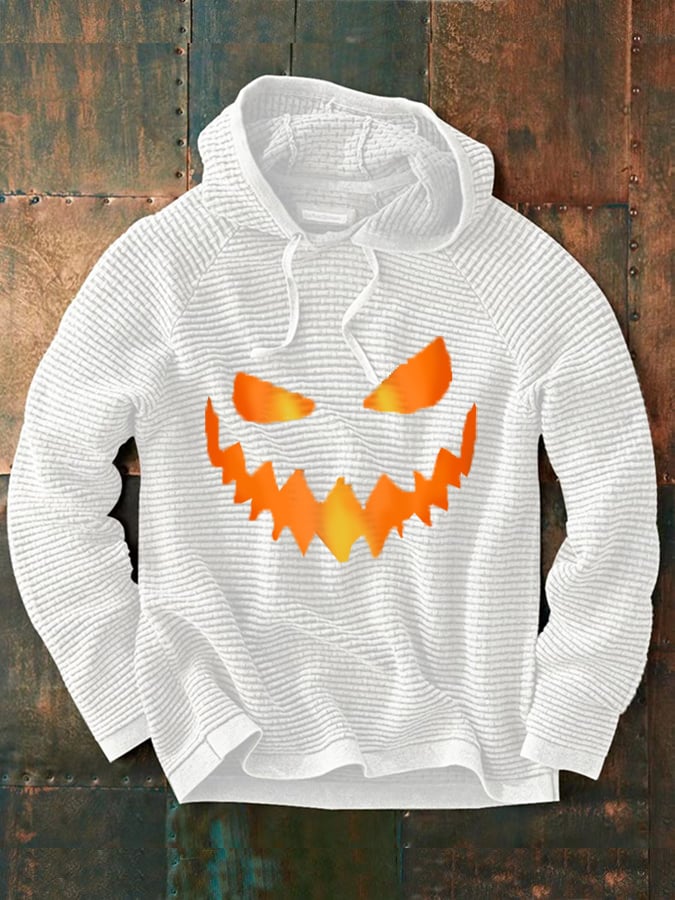 Sudadera Halloween Grimace estampado casual Hooded para hombre