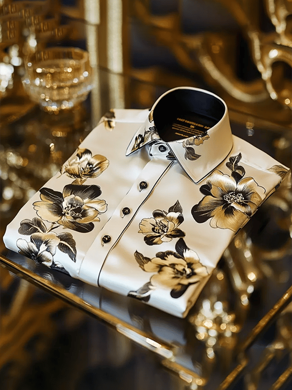 Camisa de lujo Gorgeous de manga larga para hombre