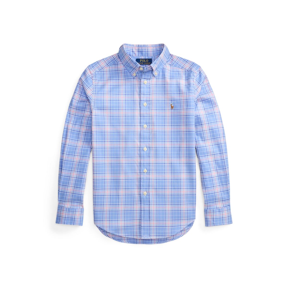 Boys 8-20 Plaid Performance Oxford Shirt - 1