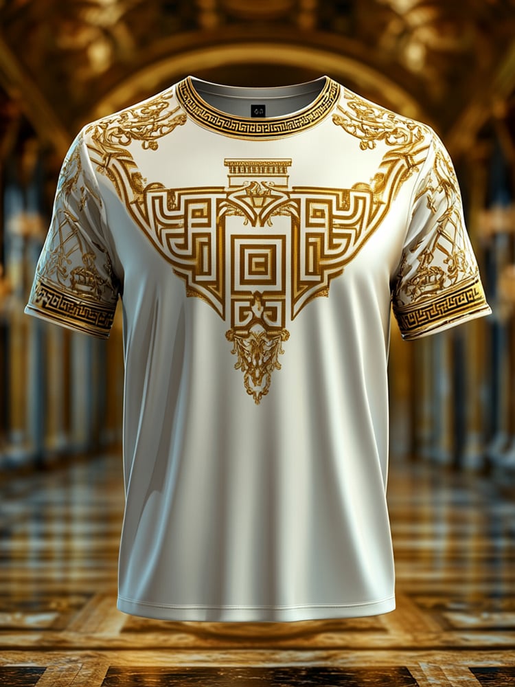 Camiseta ejecutivo Tiger estampado de manga corta para hombre