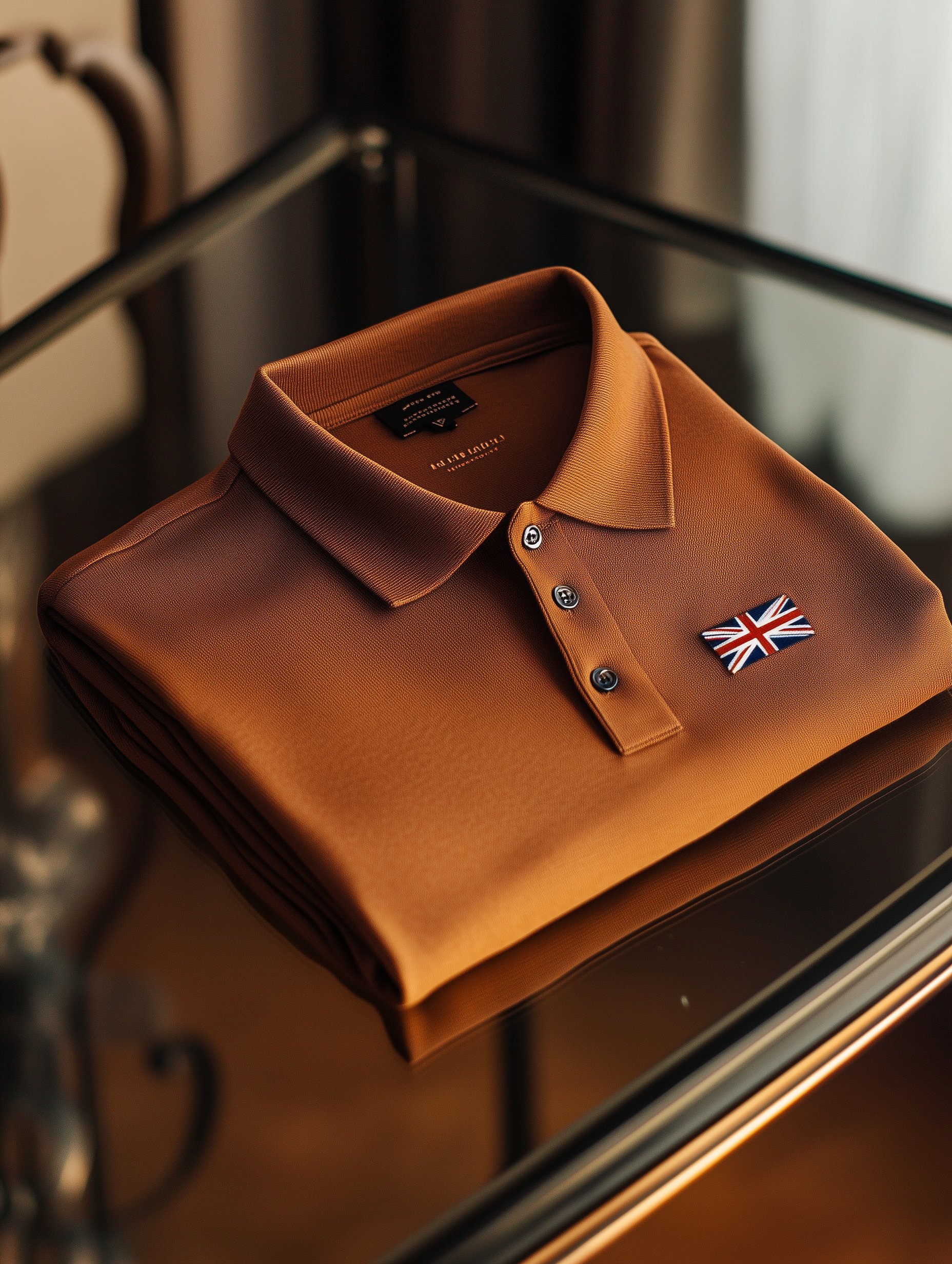 Camisa polo clásico ejecutivo Old Money Button de manga corta para hombre