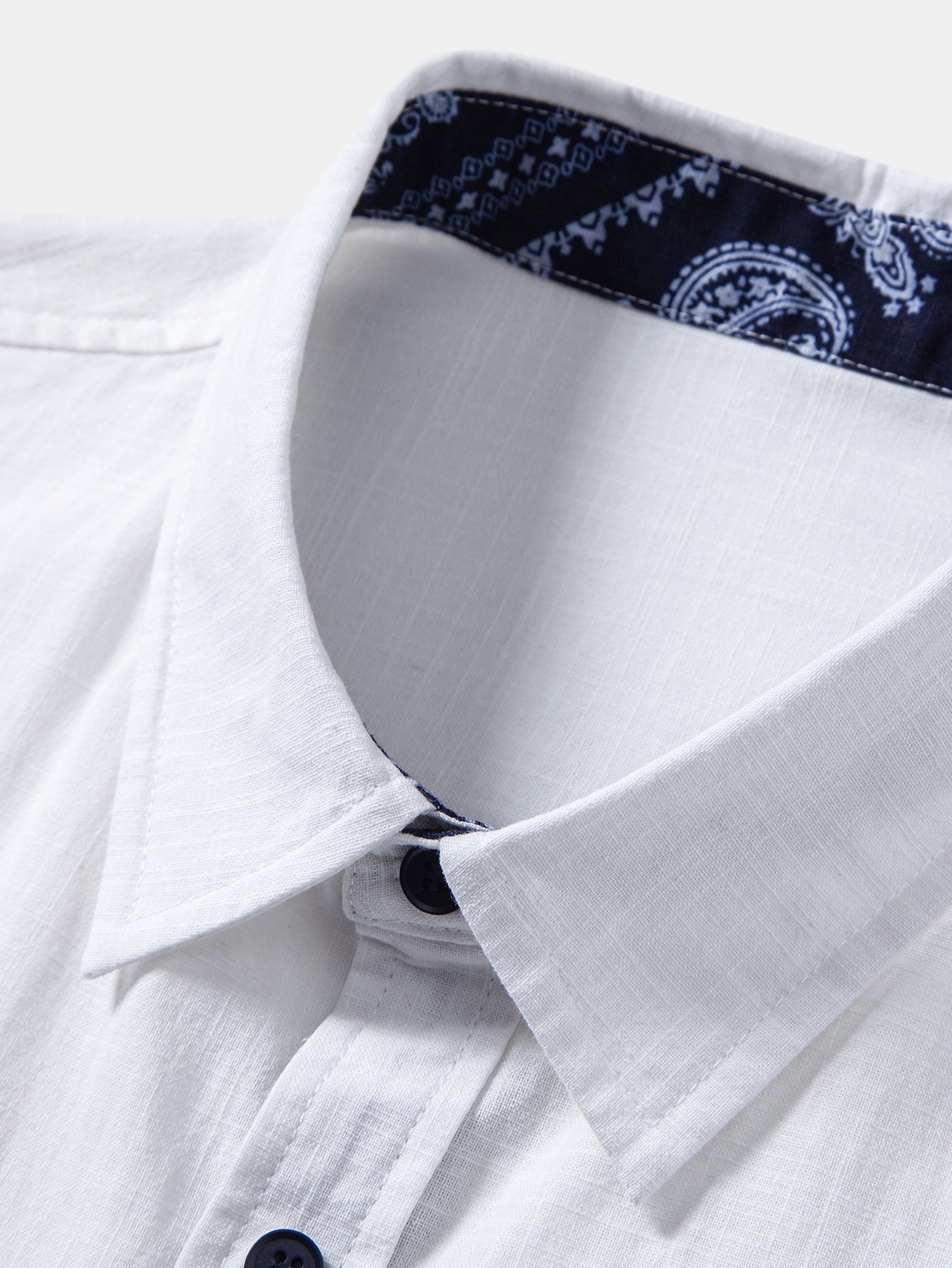 Camisa Contrast Paisley estampado de lino Look