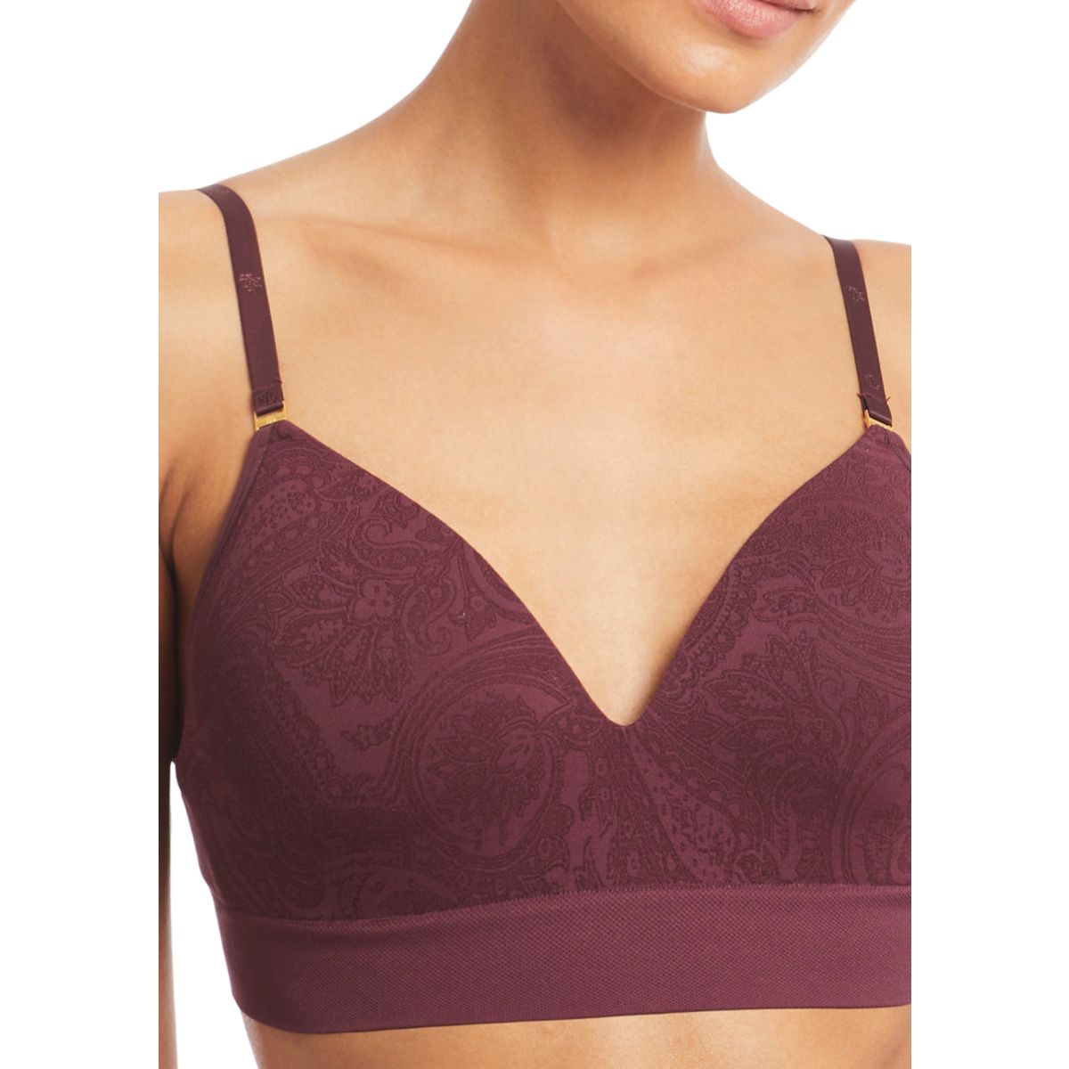 Lauren Seamless Paisley Wireless Bra - 1