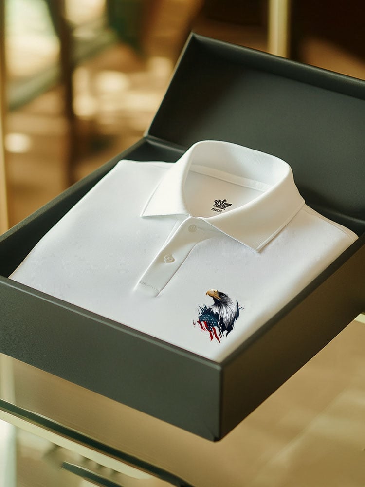 Camisa polo ejecutivo casual Button de manga corta para hombre