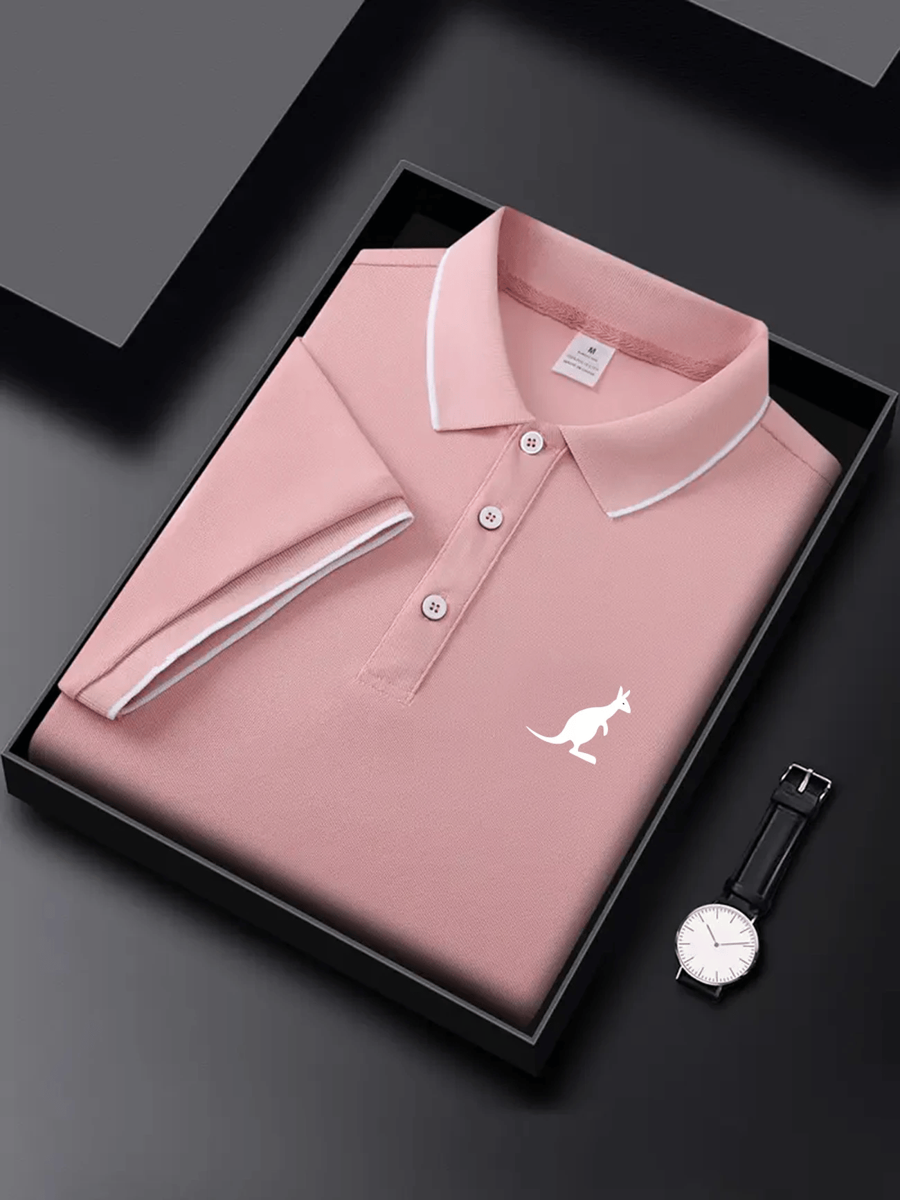 Camisa polo ejecutivo casual Button de manga corta para hombre