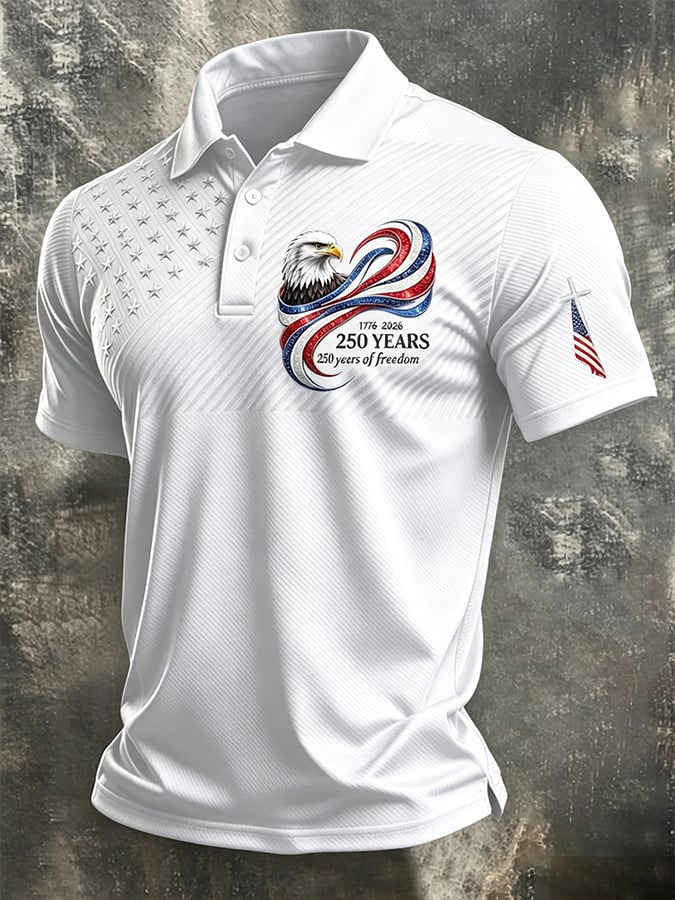 Camisa polo U.S. 250th Anniversary estampado para hombre