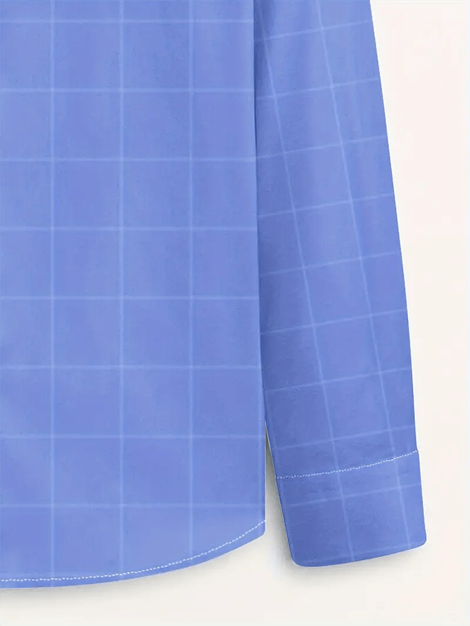 Camisa a cuadros ejecutivo casual para hombre