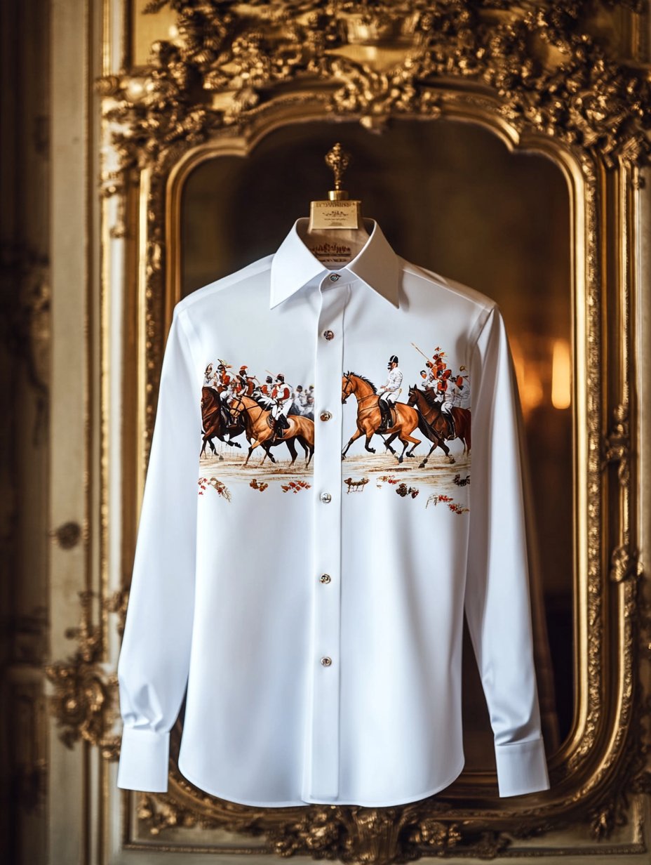 Camisa Jockey de manga larga para hombre