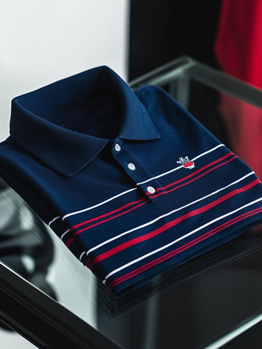 Camisa polo vintage ejecutivo de manga larga para hombre