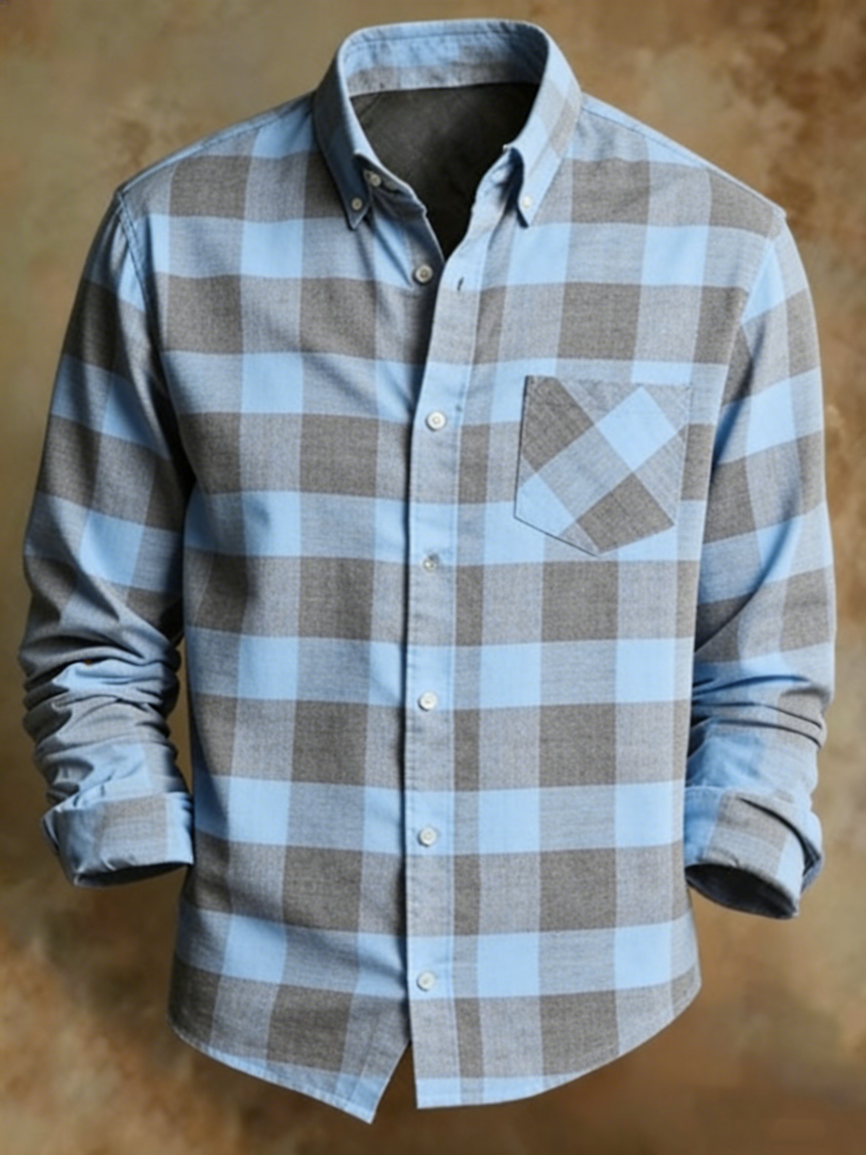 Camisa retro Abstract Art estampado diseño ejecutivo Style para hombre