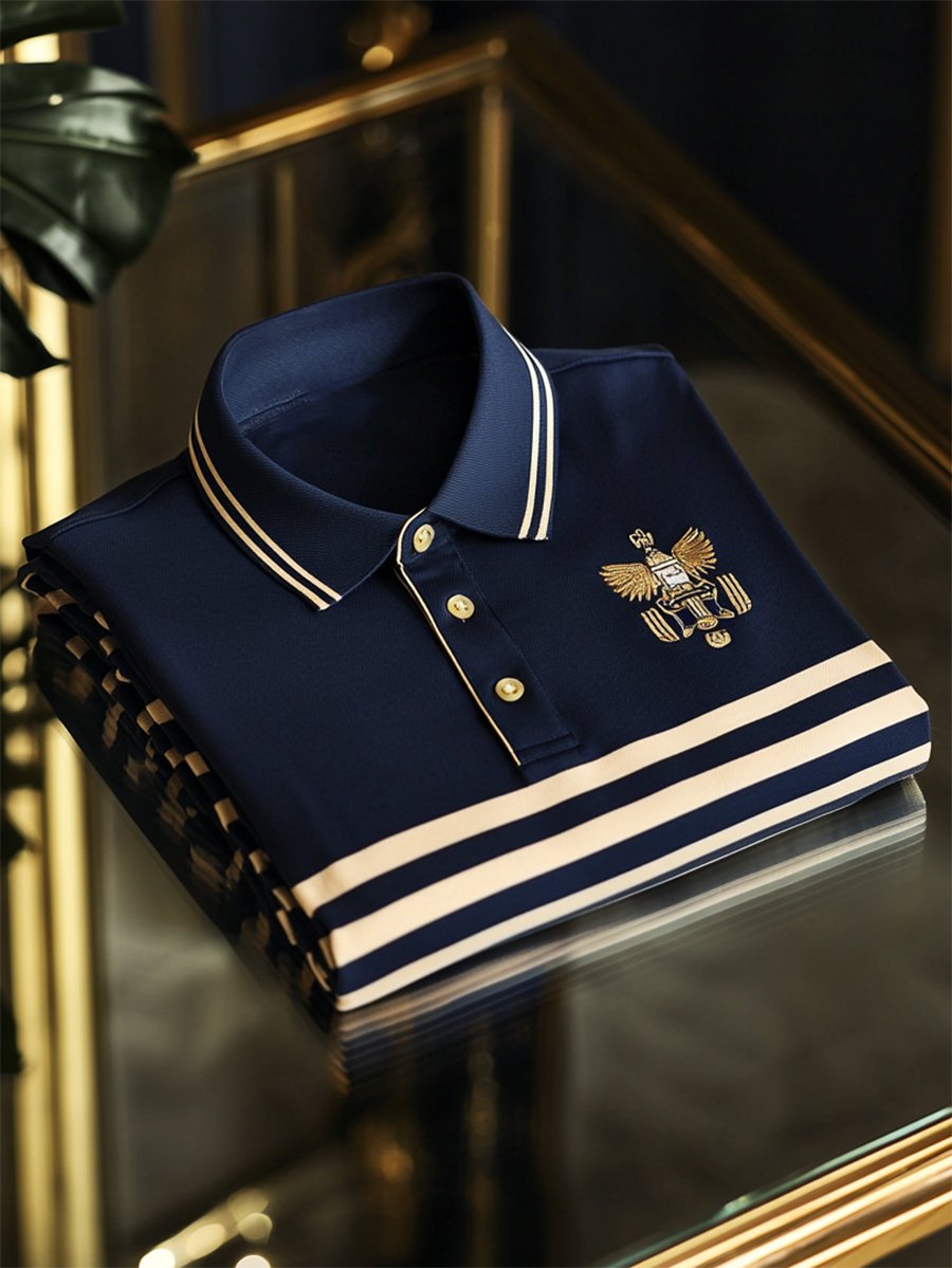 Camisa polo casual ejecutivo de manga larga para hombre