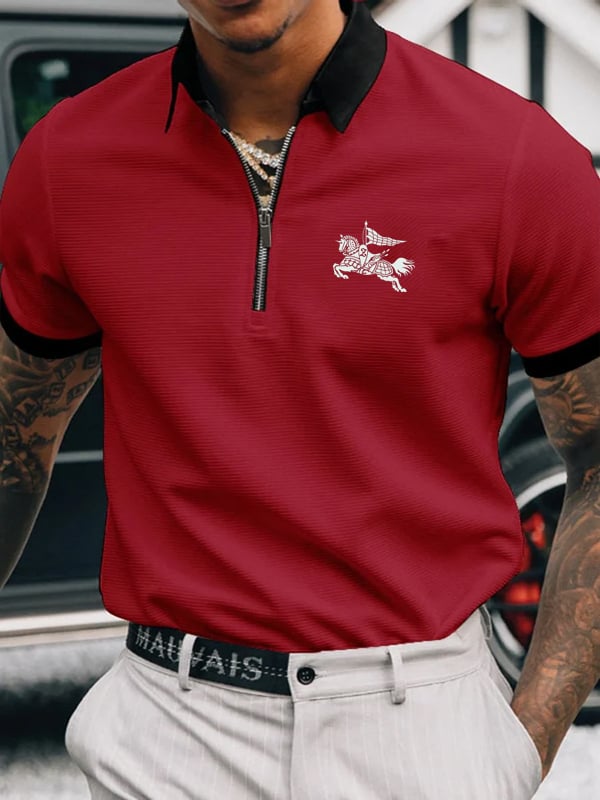 Casual cierre Polo para hombre