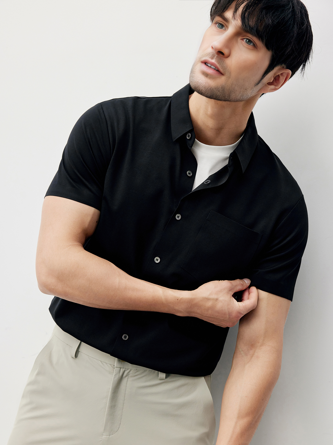 Camisa ChillLux Wrinkle-free de manga corta