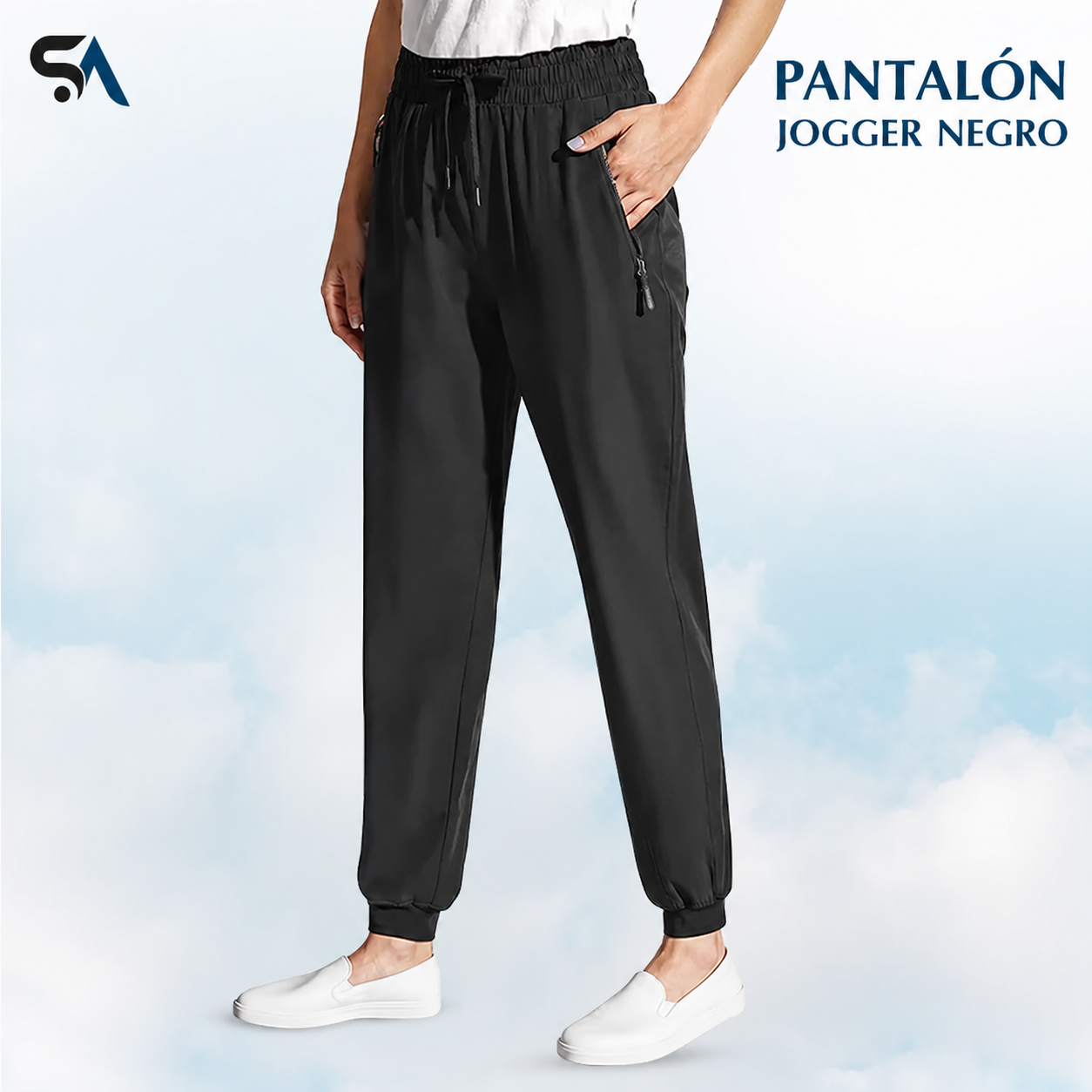 Pantalón casual ultraelástico de tacto fresco para mujer · vista 1