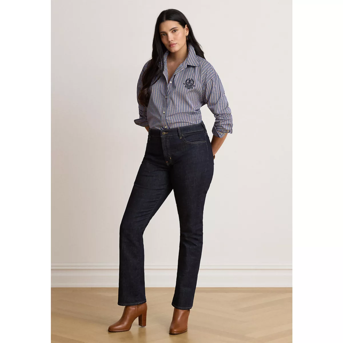 Relaxed Fit Striped Broadcloth Shirt - 8