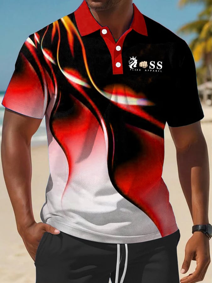 De moda casual ejecutivo Contrast Color Polo para hombre