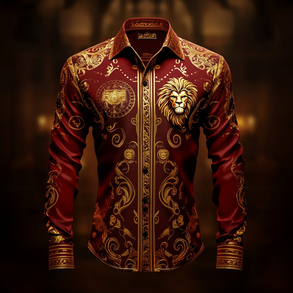 Camisa satén Luxe de manga larga con botones para hombre