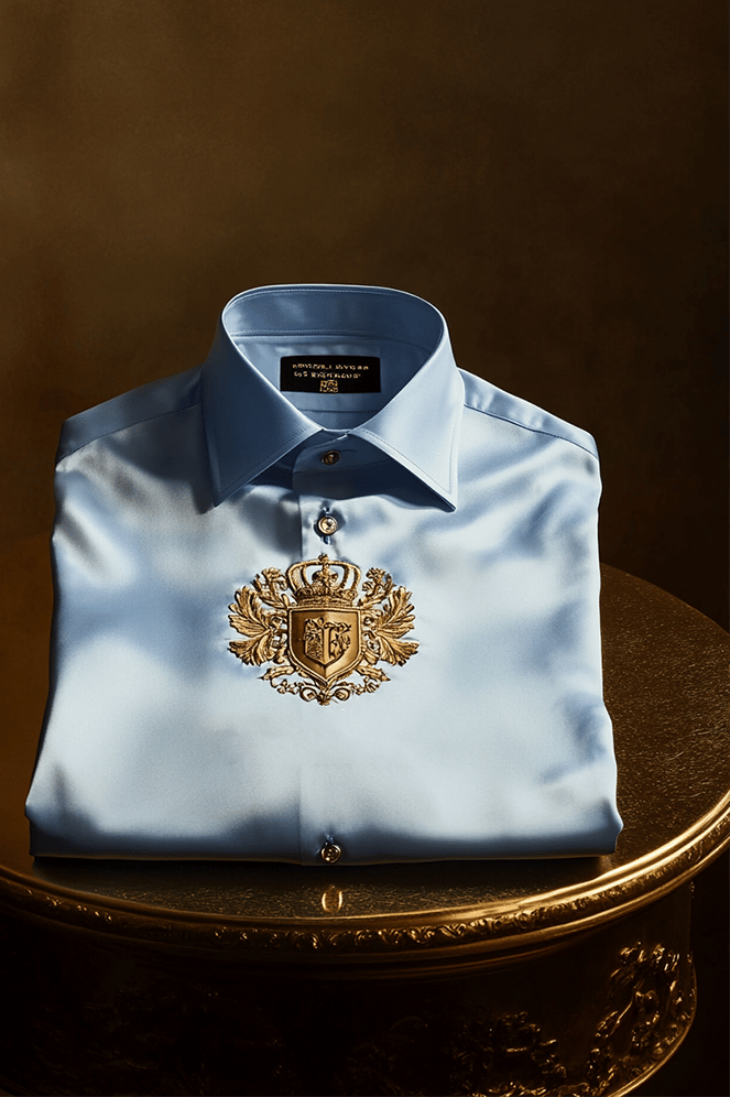Camisa satén Luxe de manga corta para hombre