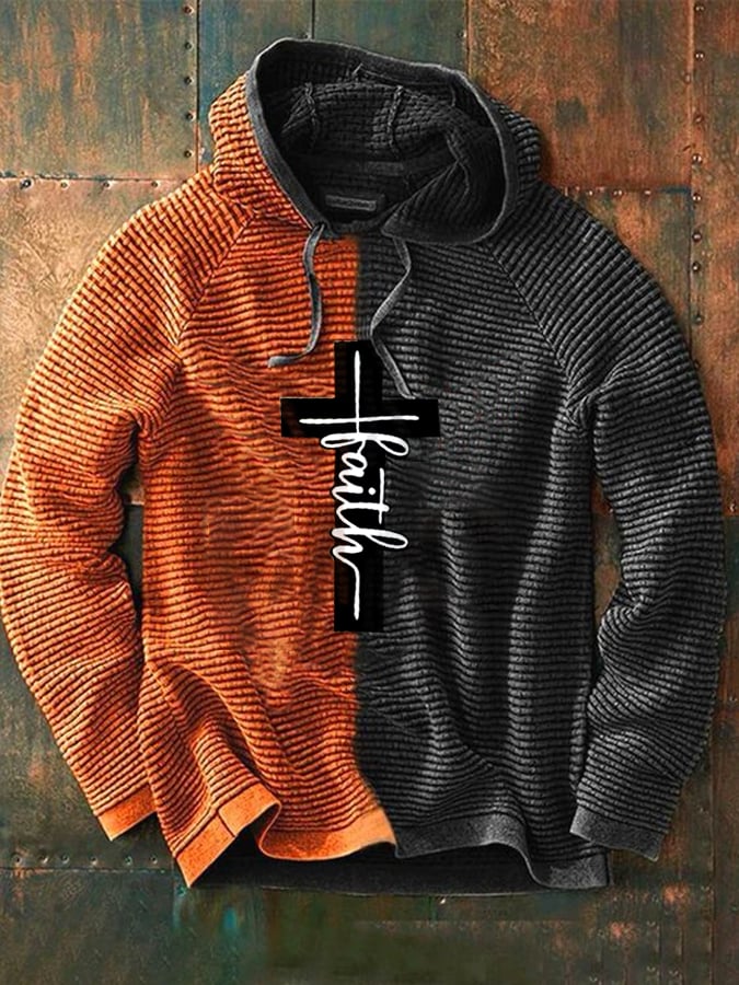 Sudadera Faith Cross estampado Hooded para hombre
