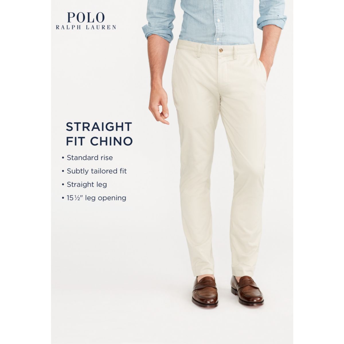 Stretch Straight Fit Chino Pants - 3