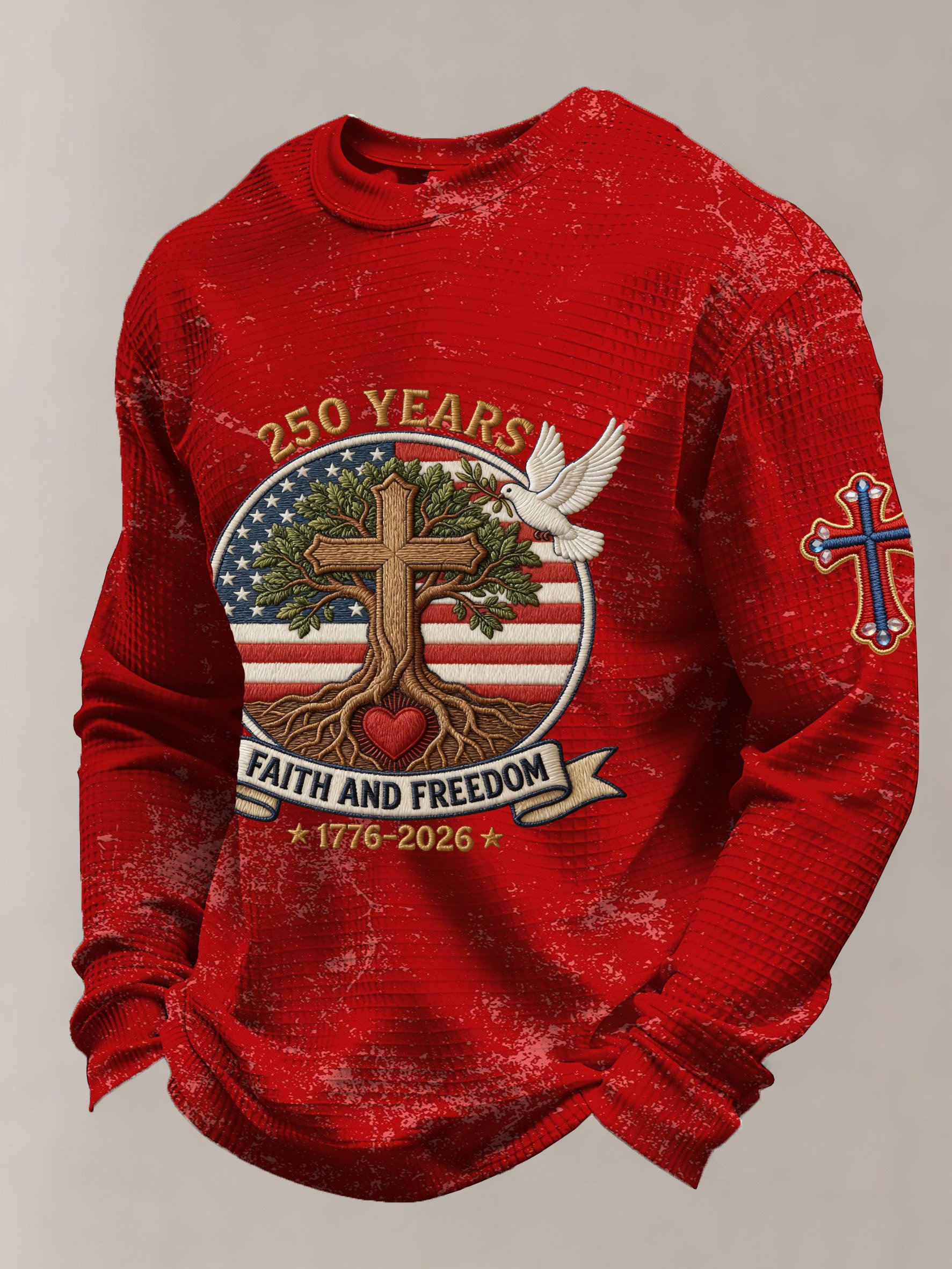 Vintage American Flag estampado Top para hombre