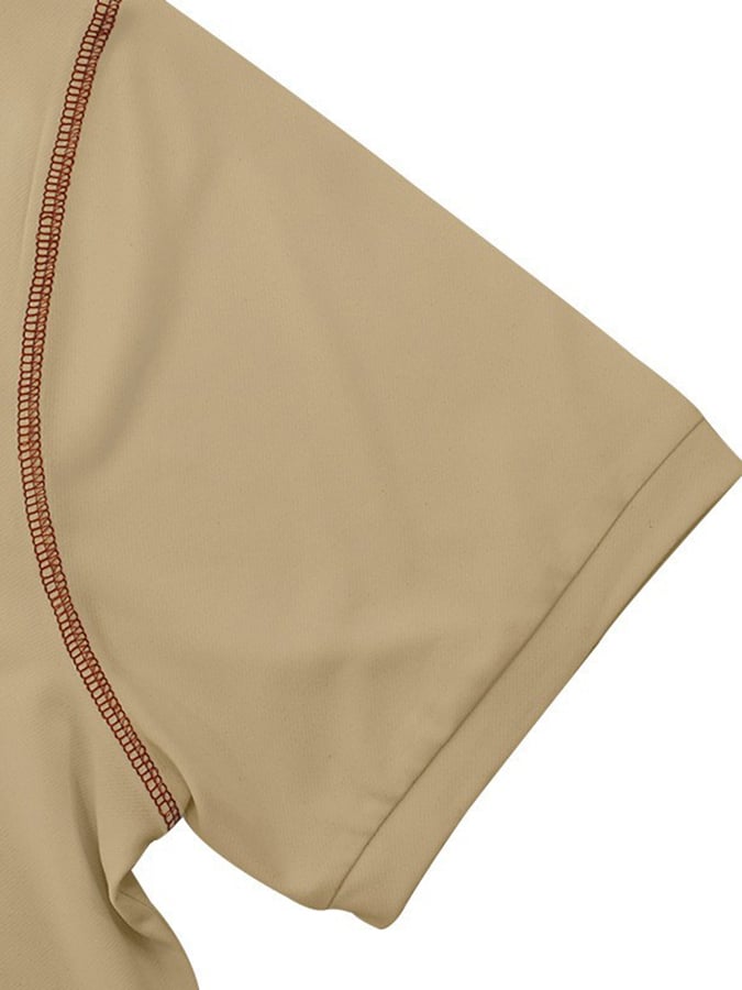 Camisa polo elegantee casual With Contrasting Color Thread Design (With bolsillos) para hombre