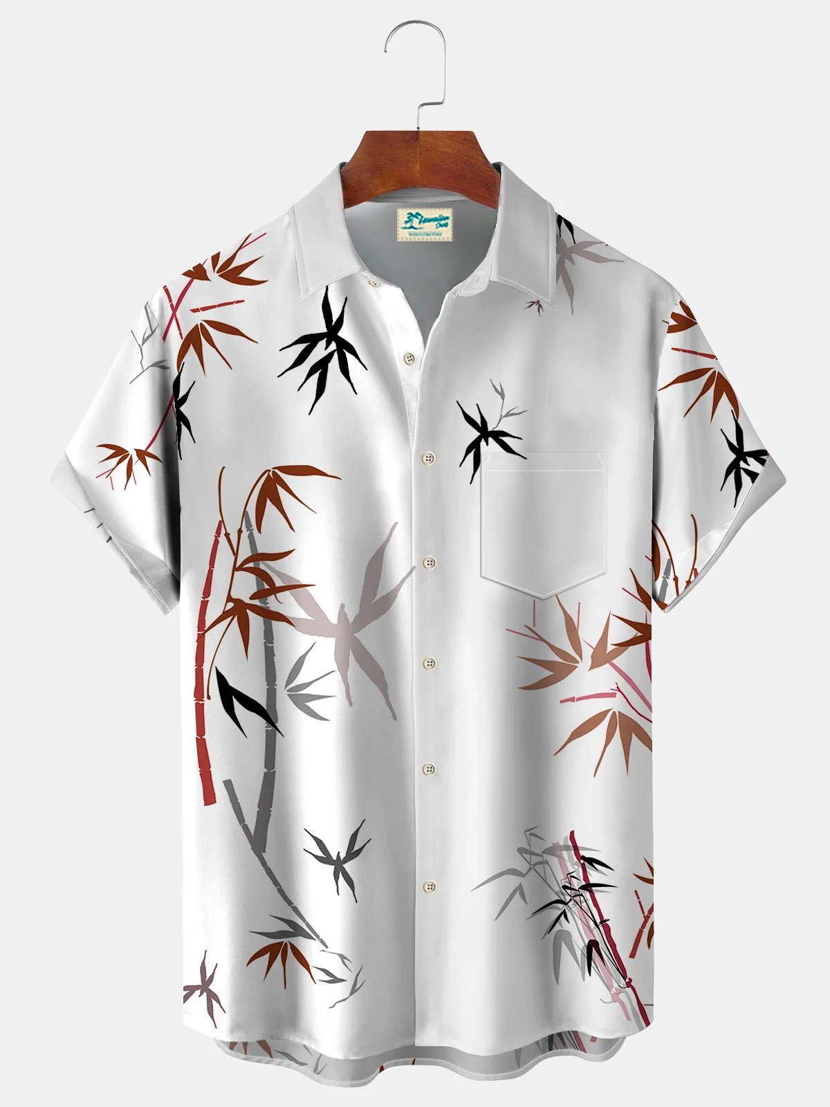 para hombre Hawaiian Flora Print casual camisa