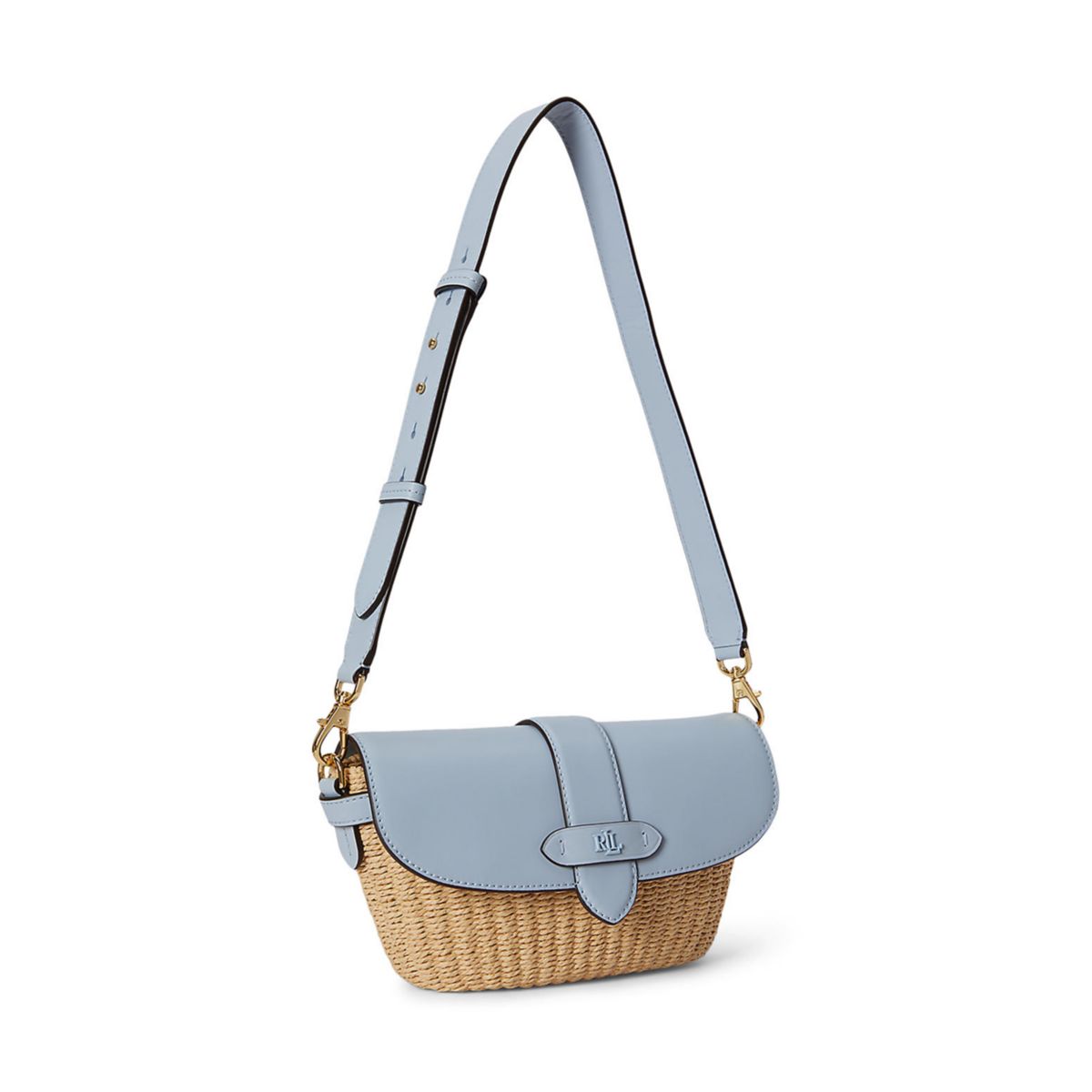 Straw-Leather Small Lynden Shoulder Bag - 6