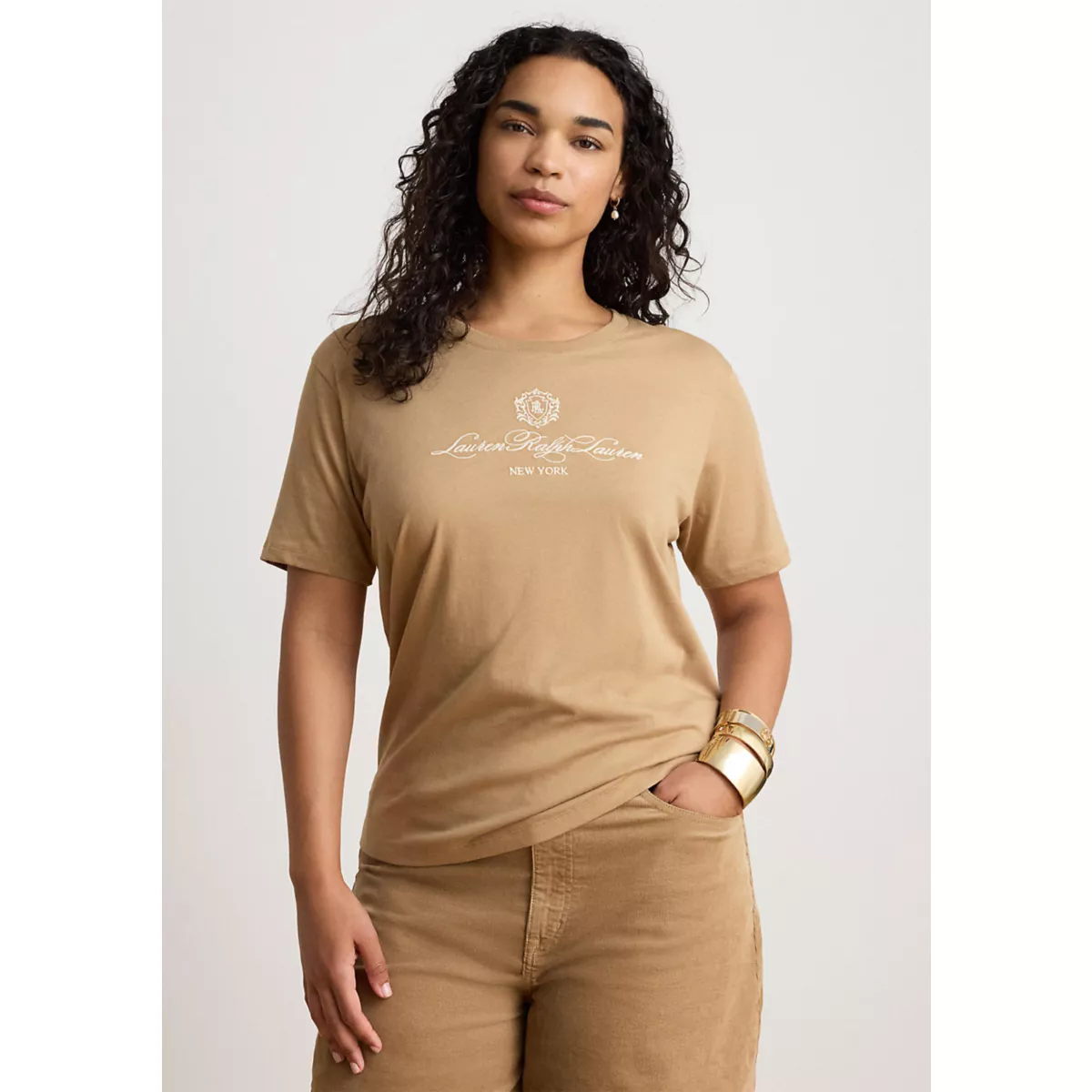Embroidered-Crest Cotton Jersey Tee - 5