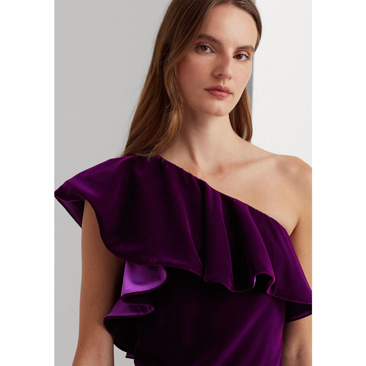 Ruffle Trim Velvet Cocktail Dress - 3