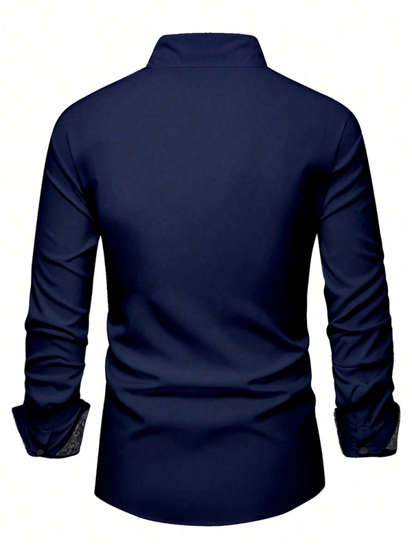 Camisa ejecutivo casual de manga larga para hombre