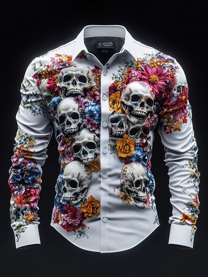Camisa casual vintage Black diseño para hombre