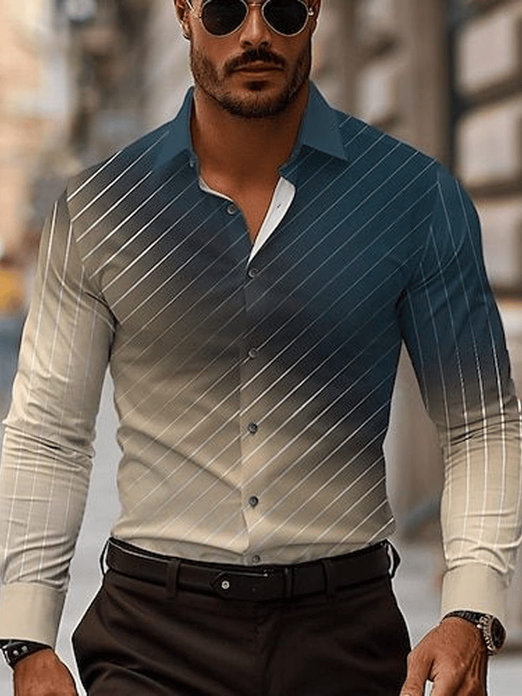 Camisa ejecutivo casual de manga larga para hombre