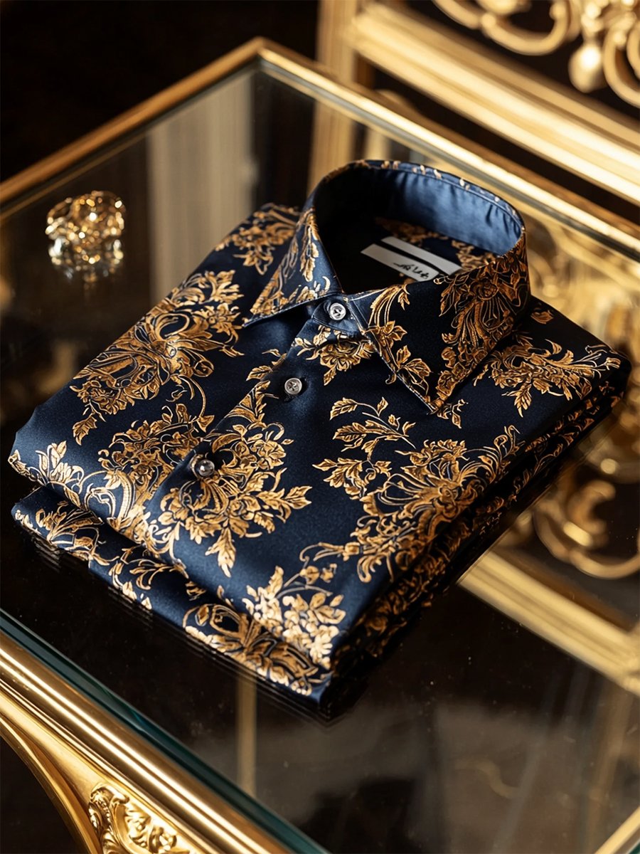 Camisa ejecutivo casual de manga larga para hombre