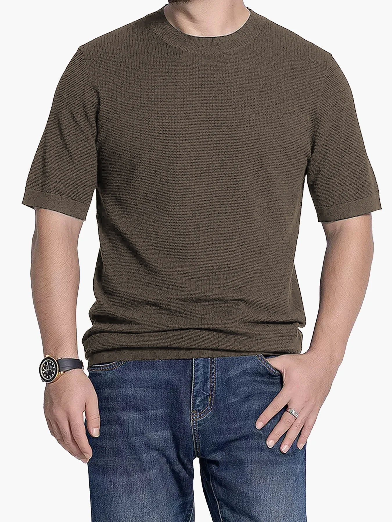 Camiseta Gentletejido Honeycomb de manga corta tejidoted